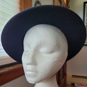 Vintage 1960s Bollman and Co Doeskin Navy Felt Hat